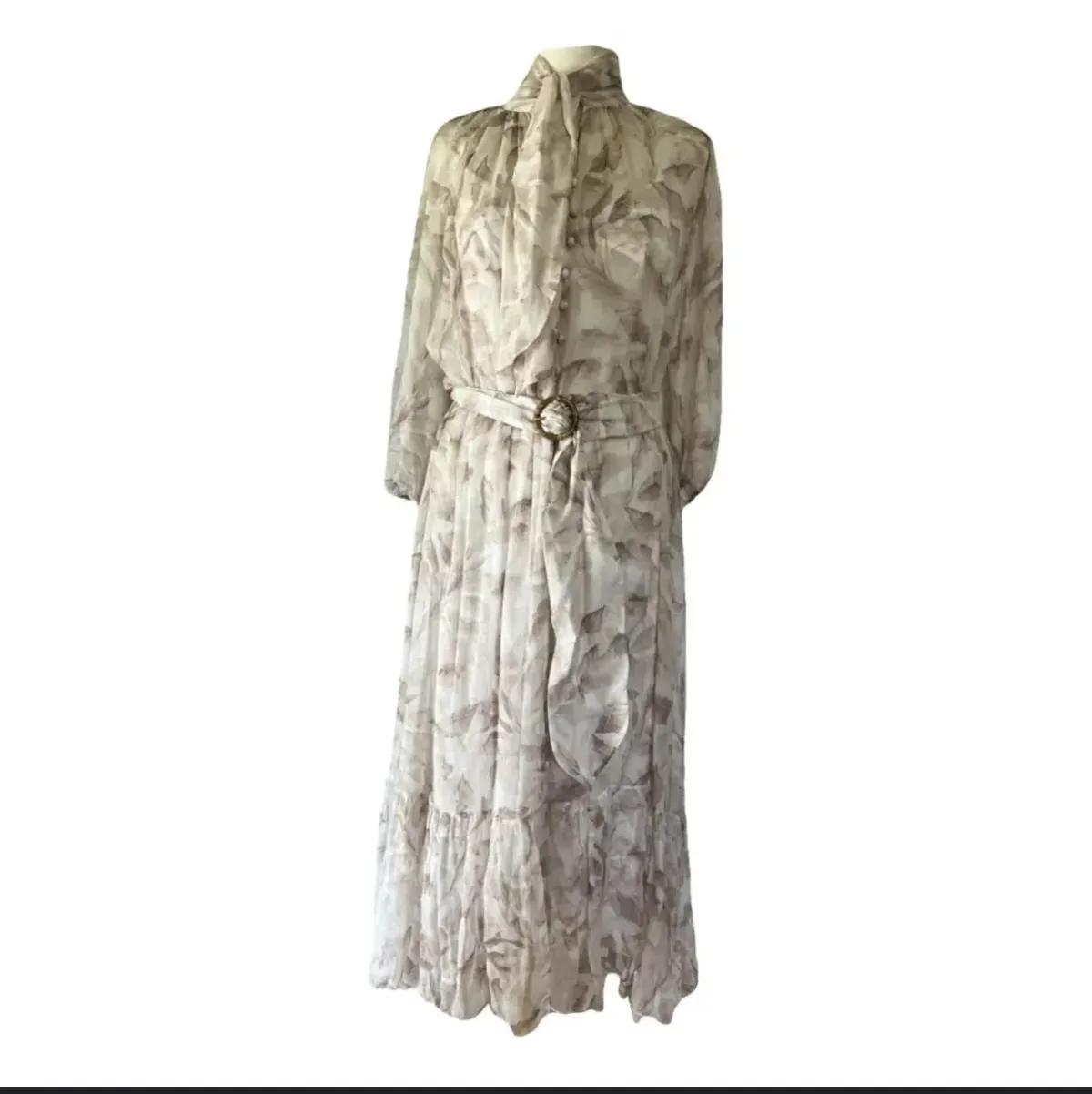 Zimmerman silk high neck midi dress - Image 1