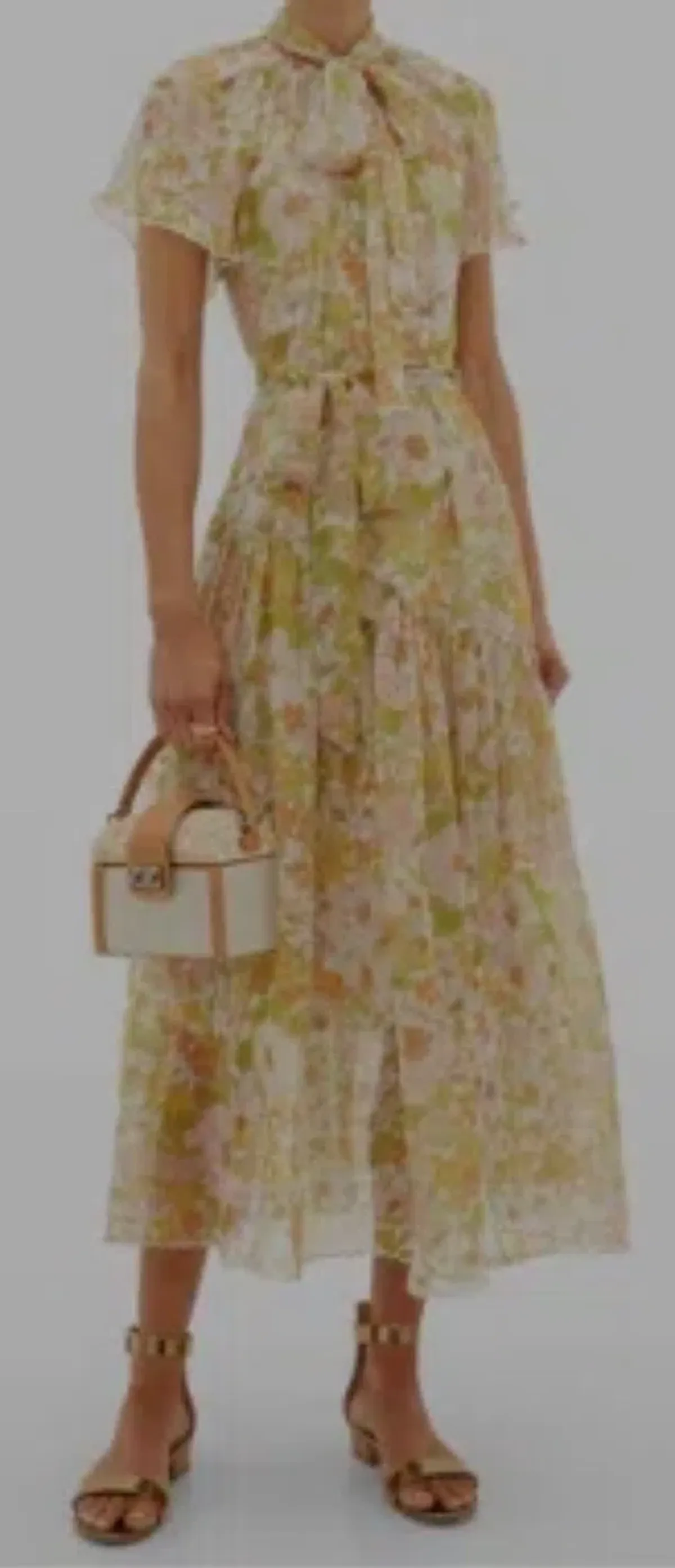 Zimmerman silk chiffon short sleeve dress - Image 1