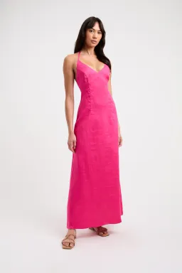 Kookai Tahiti Tied Halter Dress - pink for rent on The Volte - image 1
