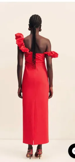 Shona Joy - Campbell Ruffle Draped Maxi Dress - Goji for rent on The Volte - image 4