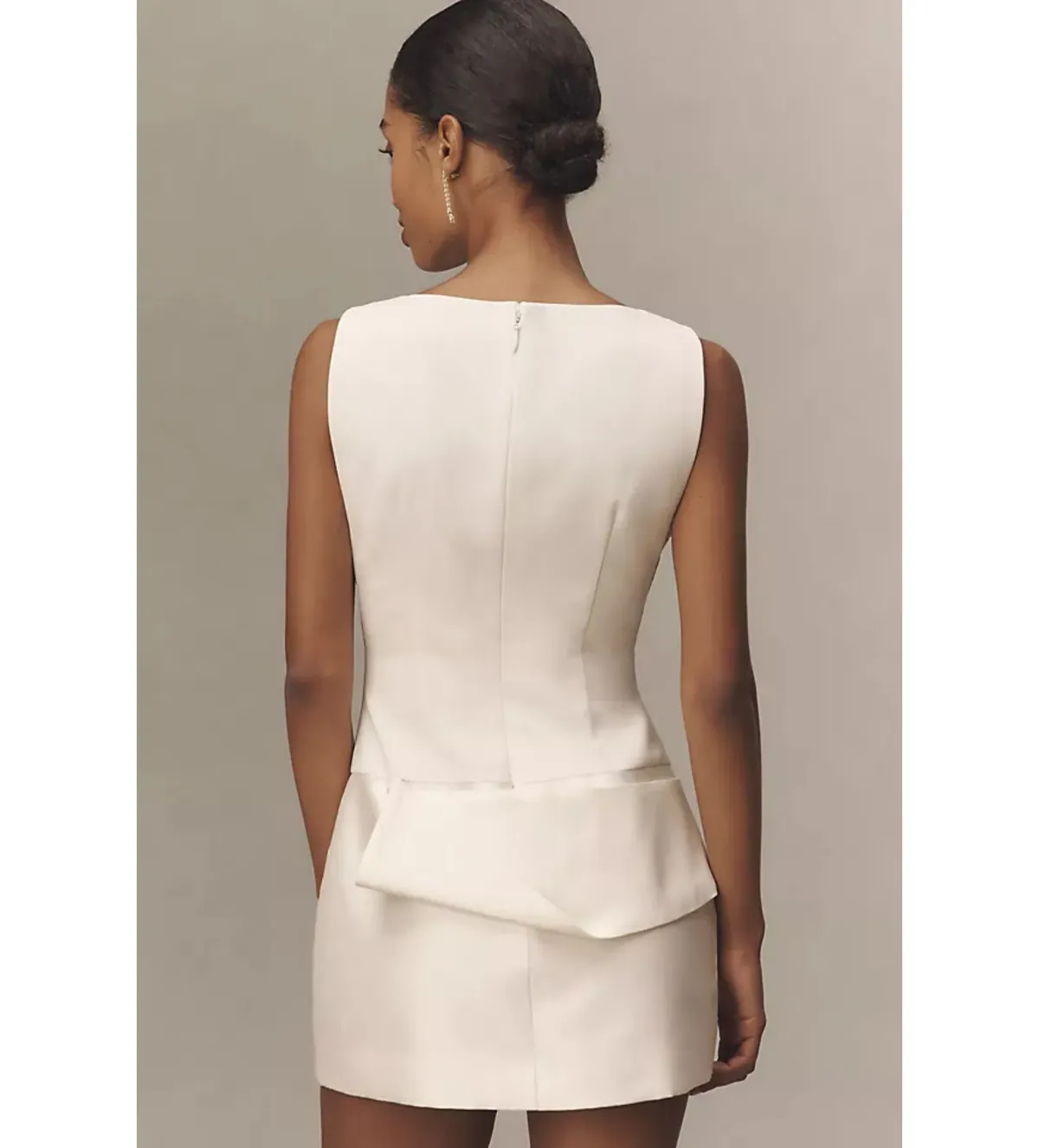 Rachel Gilbert Rikki Sleeveless Mini Dress in Ivory Size AU10 - Image 2