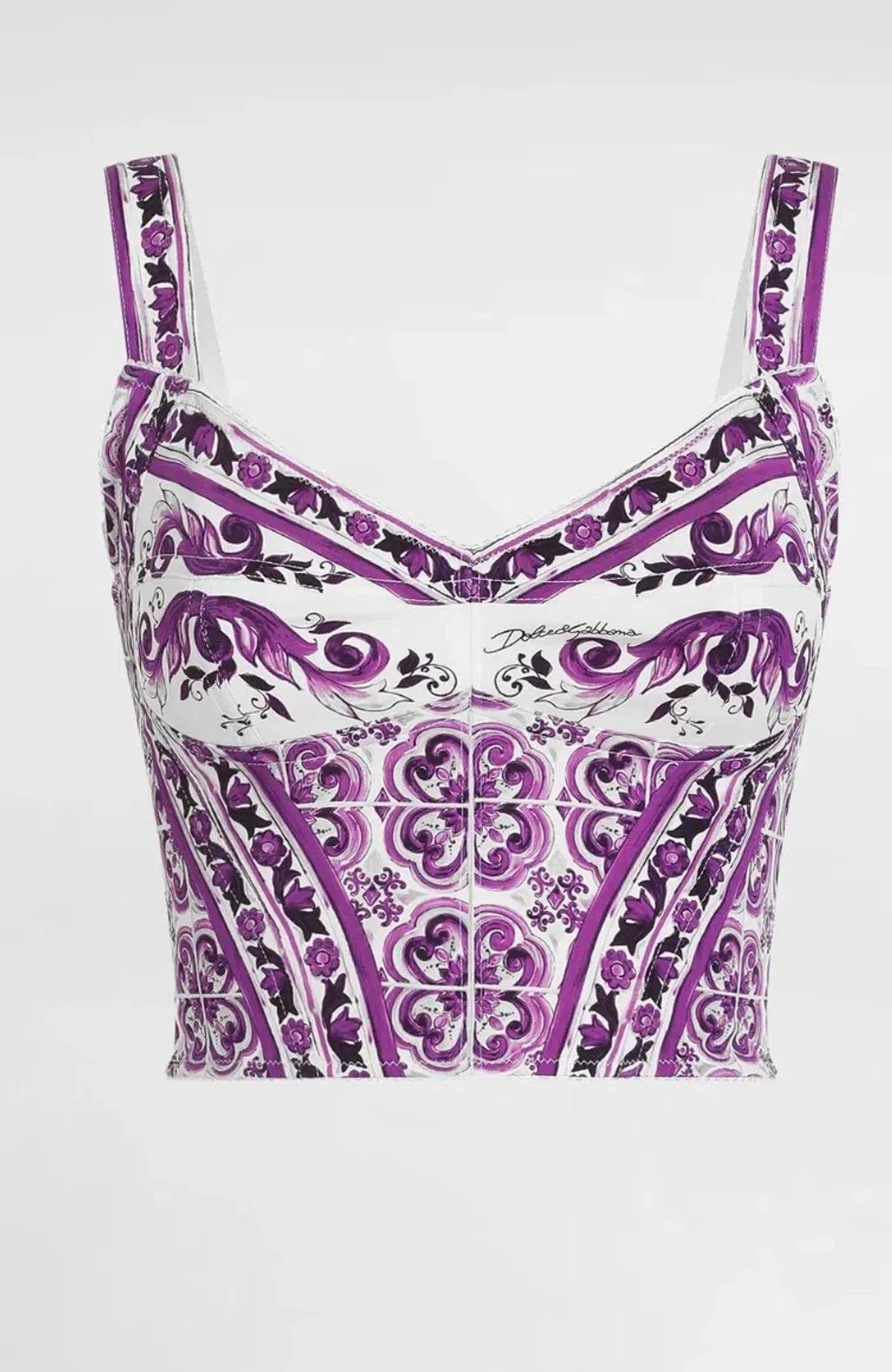 DOLCE & GABBANA Majolica print bustier and skirt (AU 6) - Image 2