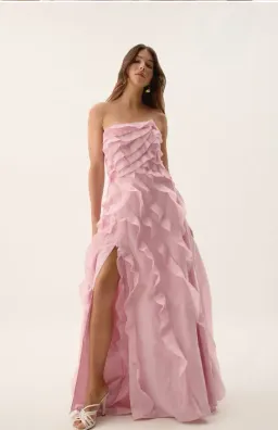 Aje Allairie Maxi Gown - Chalk Pink for rent on The Volte - image 4