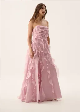 Aje Allairie Maxi Gown - Chalk Pink for rent on The Volte - image 2