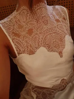 Shona Joy Jamila Lace High Neck Maxi Dress White Size 10 for rent on The Volte - image 3