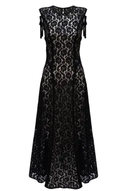 Lovaan Audrey Dress Cotton/Nylon Black Size 10 for rent on The Volte - image 6