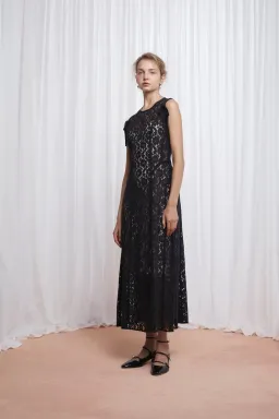 Lovaan Audrey Dress Cotton/Nylon Black Size 10 for rent on The Volte - image 3