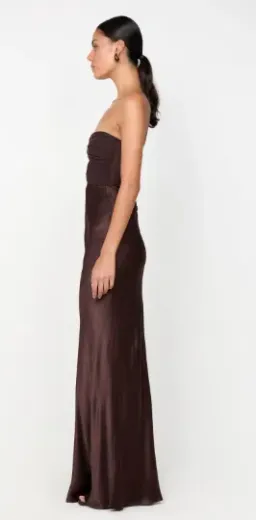 Bec & Bridge Halle Strapless Maxi Dress Chocolate Brown Size 10  for rent on The Volte - image 2