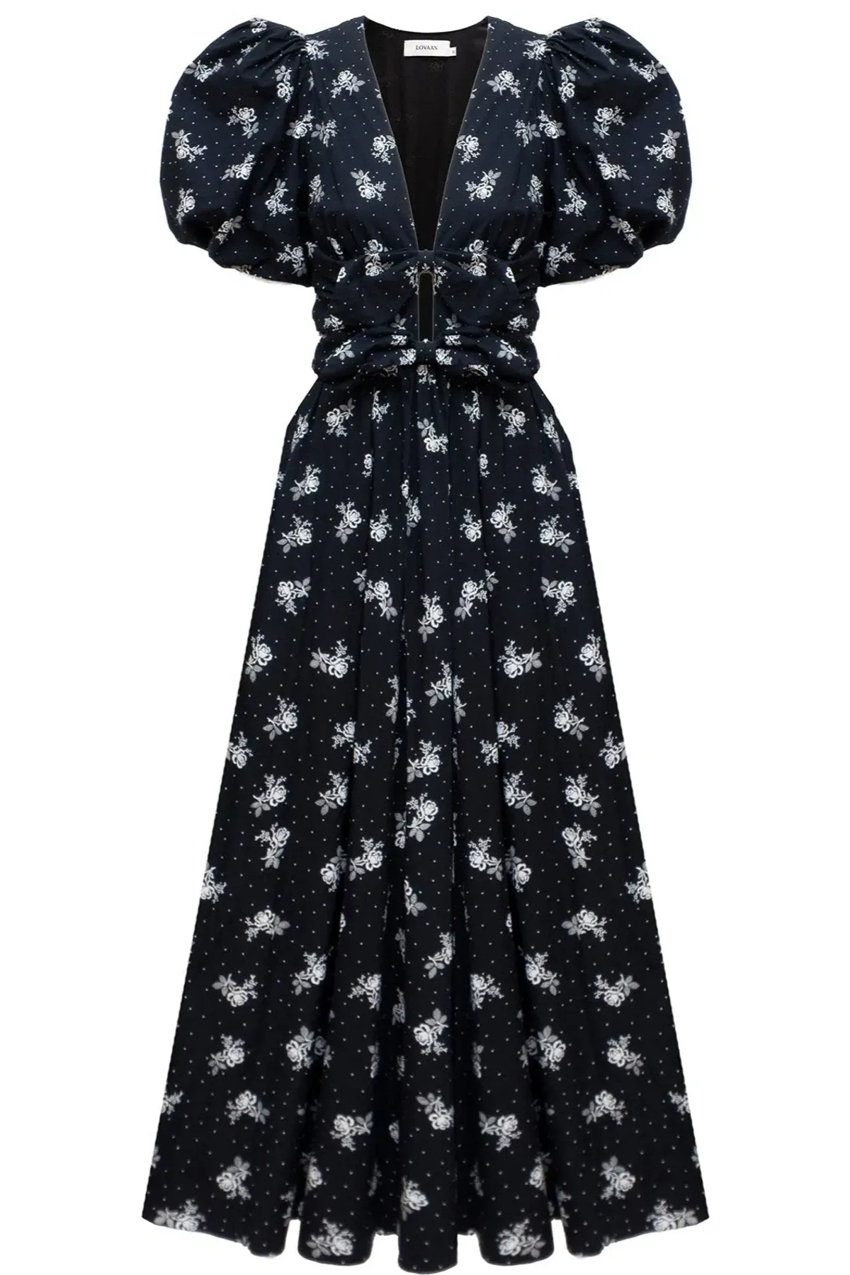 Lovaan Devon Dress Vintage Rose Black Size 8 - Image 6