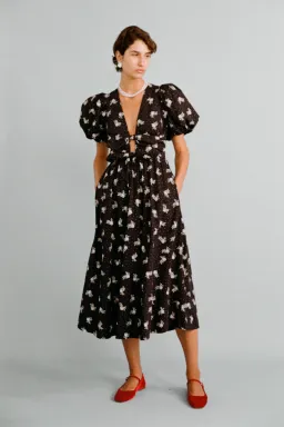 Lovaan Devon Dress Vintage Rose Black Size 12 for rent on The Volte - image 1