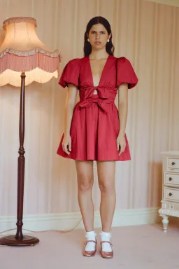 Lovaan Devon Mini Dress Cherry Red Size 8 for rent on The Volte - image 1