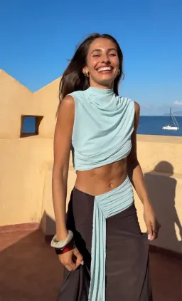 Bec & Bridge Connie Asym Midi Dress size 10 Arctic Blue  for rent on The Volte - image 3