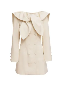 Lovaan Evelyn Dress Poly Linen Spandex Meringue Size 8 for rent on The Volte - image 8