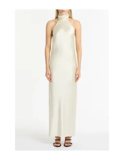 Carla Zampatti Ivory Satin Bias Dress Size 8  for rent on The Volte - image 1