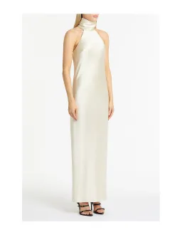 Carla Zampatti Ivory Satin Bias Maxi Dress Size 8  for rent on The Volte - image 3
