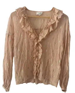 SEZANE embroidered blouse size 40 for rent on The Volte - image 1