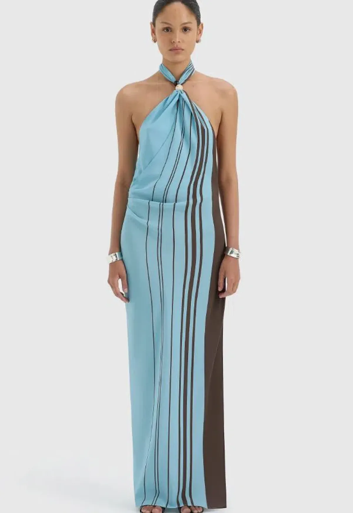 Sir Rioja Halter Scarf Maxi Dress Size 0/6 - Image 1