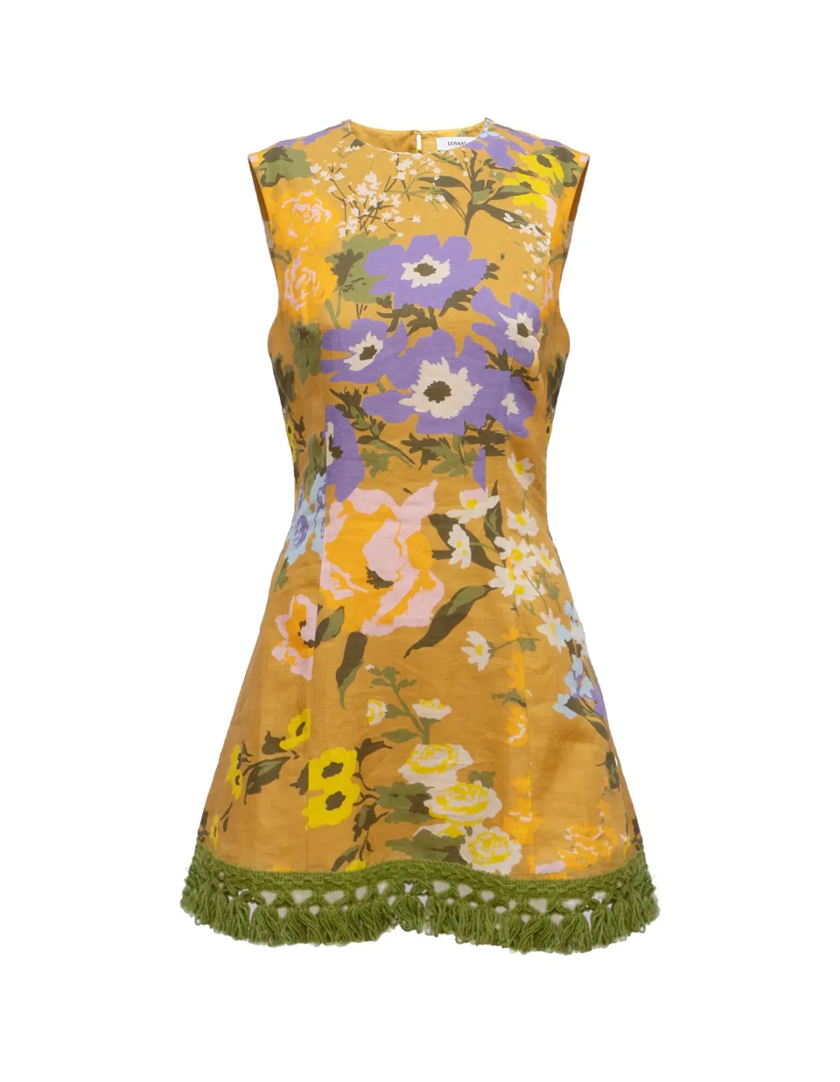 Lovaan Mathilda Dress Yellow Floral Size 10 - Image 4