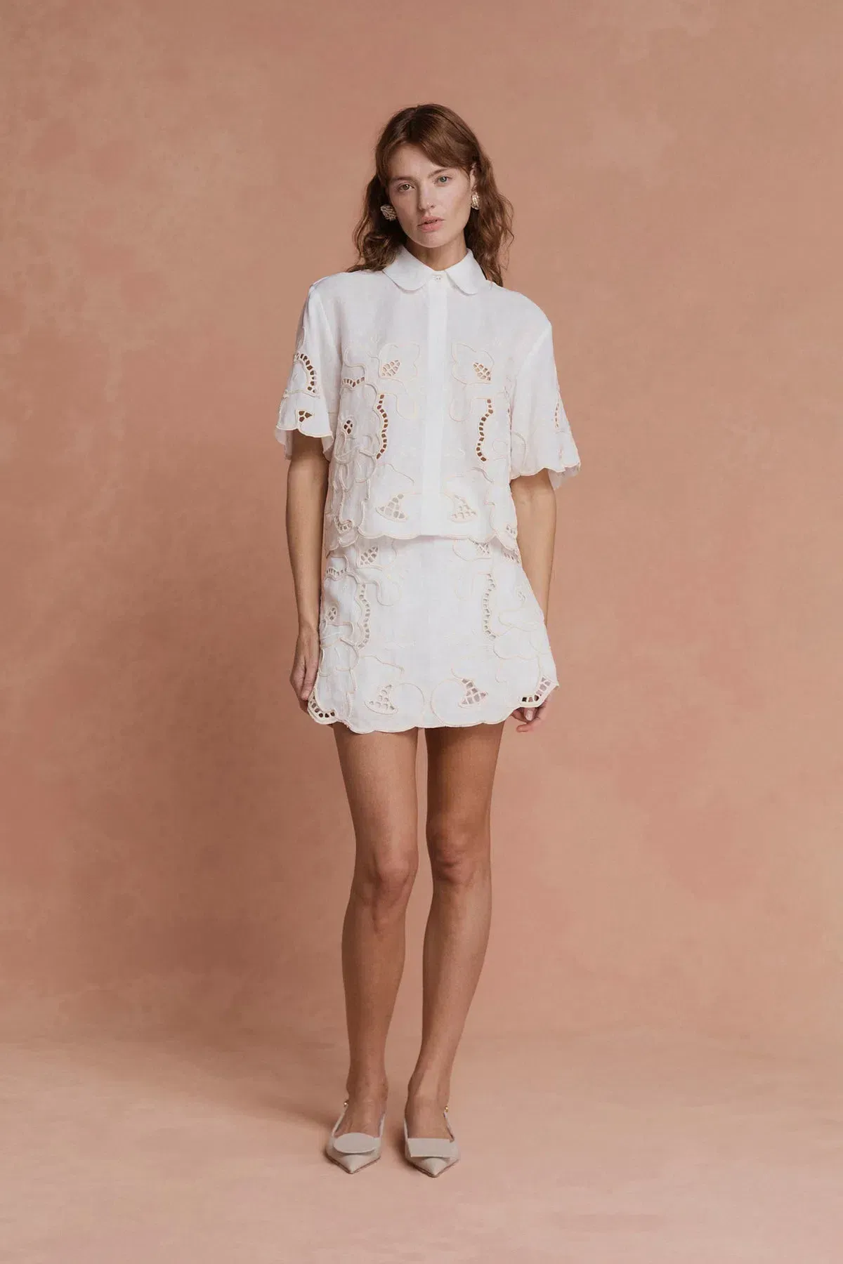 Lovaan Milicent Skirt White Size 8 - Image 3