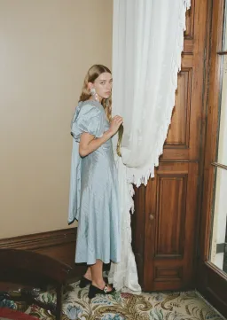 Lovaan Tess Dress Blueberry Stripe Size 6 for rent on The Volte - image 6