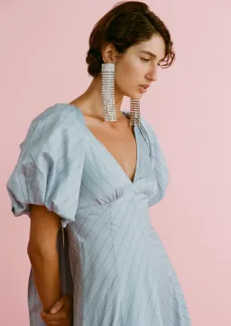 Lovaan Tess Dress Blueberry Stripe Size 6 for rent on The Volte - image 3