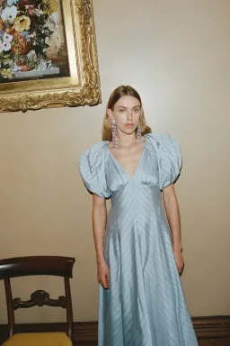 Lovaan Tess Dress Blueberry Stripe Size 10 for rent on The Volte - image 6