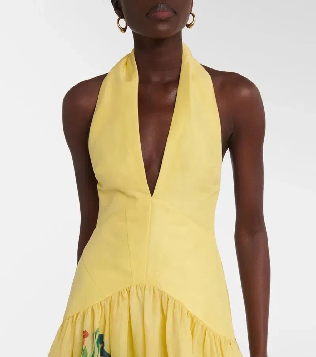 ALEMAIS Dahlia Halter Gown Yellow Size 10 AU - Image 2