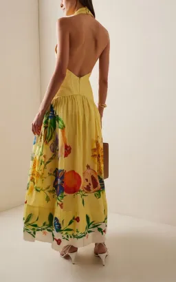 ALEMAIS Dahlia Halter Gown Yellow Size 10 AU for rent on The Volte - image 9