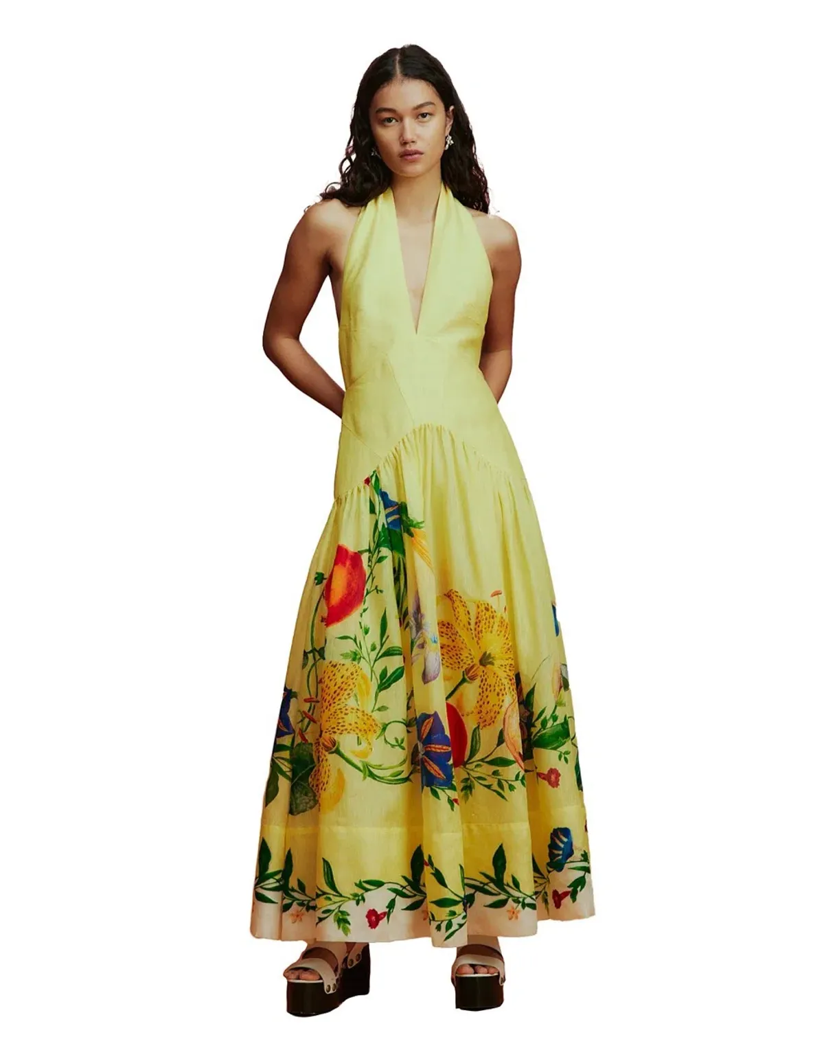 ALEMAIS Dahlia Halter Gown Yellow Size 10 AU - Image 20