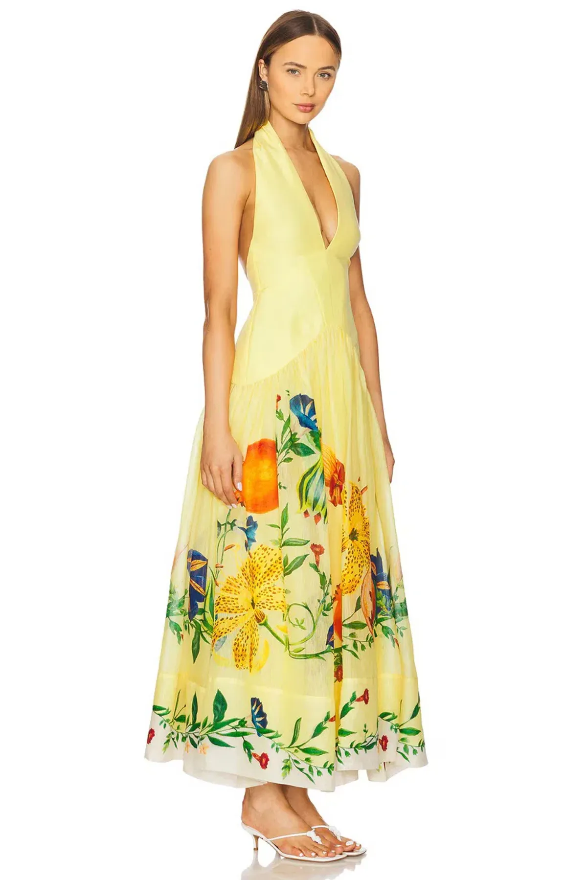 ALEMAIS Dahlia Halter Gown Yellow Size 10 AU - Image 18