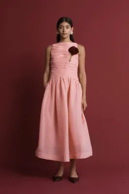 Lovaan Val Dress Sherbert Pink Size 10 for rent on The Volte - image 1