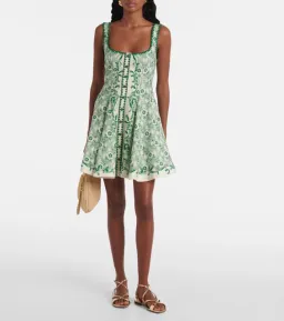 ALEMAIS Olive Mini Dress Exclusive Green Size 8 AU for rent on The Volte - image 1