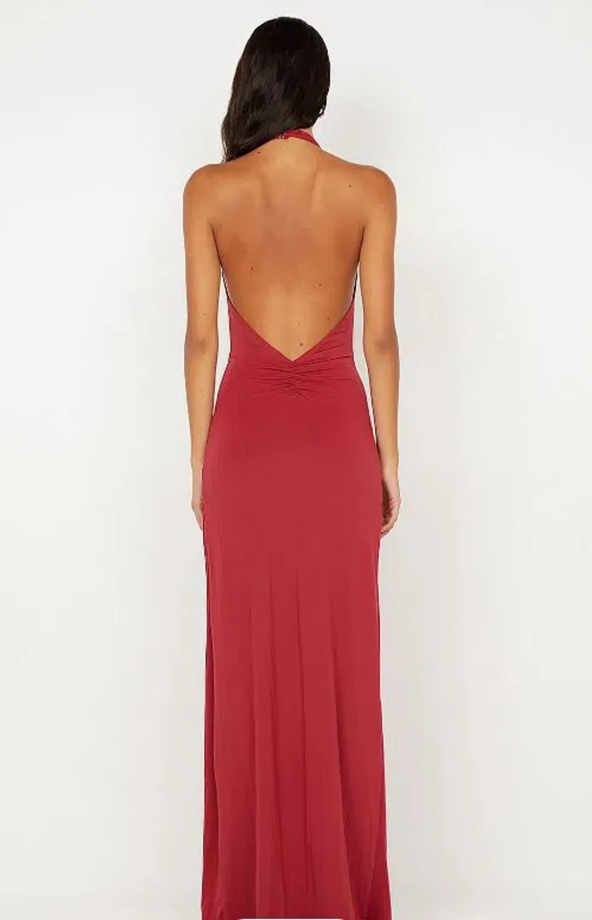 Bec and Bridge Susie Plunge Maxi Dress in Cherry Size 10 - Image 2