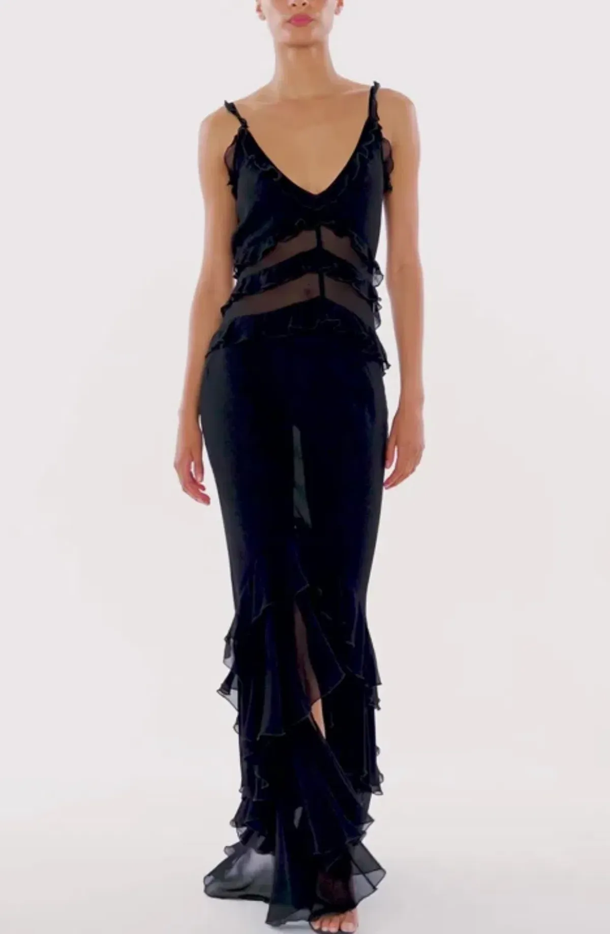 Rat & Boa Saphira dress black maxi size 10 - Image 1