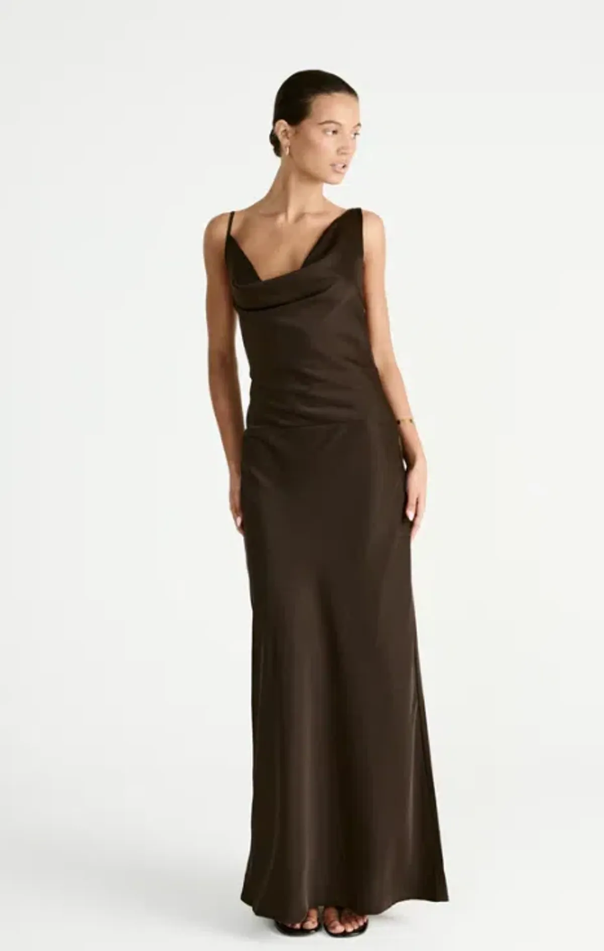 Charcoal Adley Maxi Dress (Chocolate) size 8 - Image 4