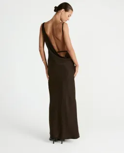 Charcoal Adley Maxi Dress (Chocolate) size 8 for rent on The Volte - image 1
