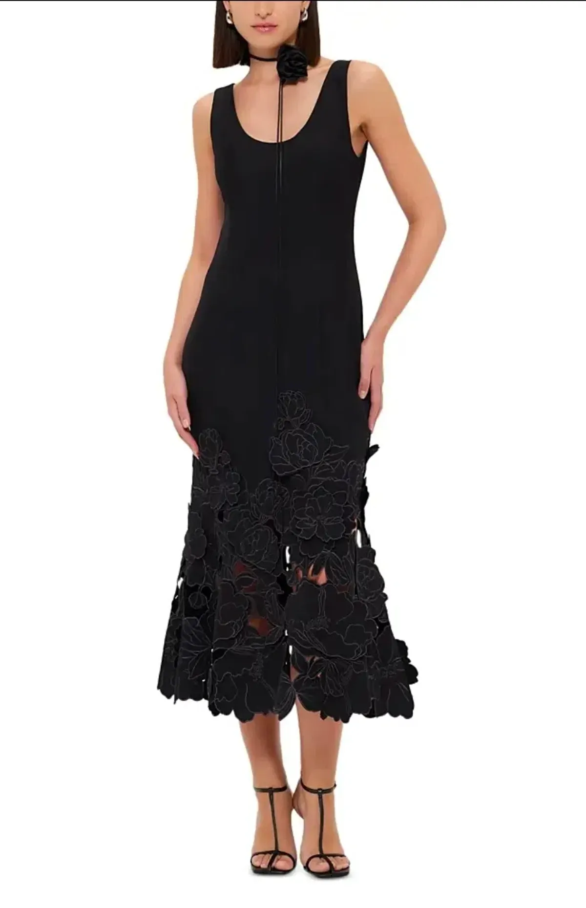 Leo Lin Emily Applique Midi Dress Size 8 - Image 1