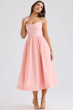 House of CB Lolita scoop-neck cotton-blend midi dress Size M for rent on The Volte - image 3