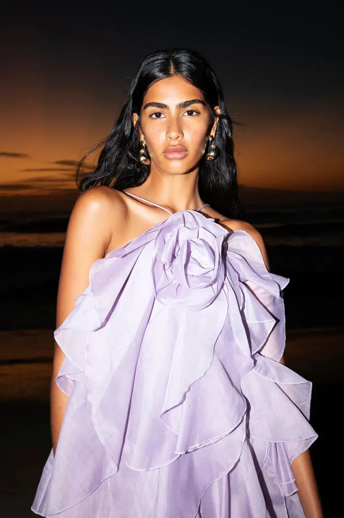 Aje Pandorea Layered Maxi Dress | Lilac Size 8 - Image 2