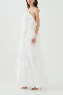 Aje Pandorea Maxi Dress in White for rent on The Volte - image 6