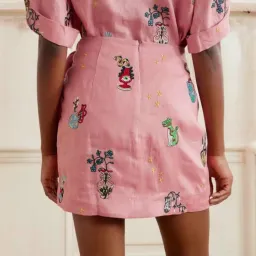 ALEMAIS Timmy Embroidered Shirt & Sarong Skirt Pink Size 10 AU for rent on The Volte - image 8