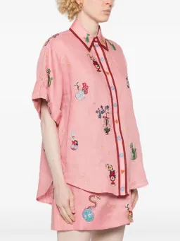 ALEMAIS Timmy Embroidered Shirt & Sarong Skirt Pink Size 10 AU for rent on The Volte - image 16