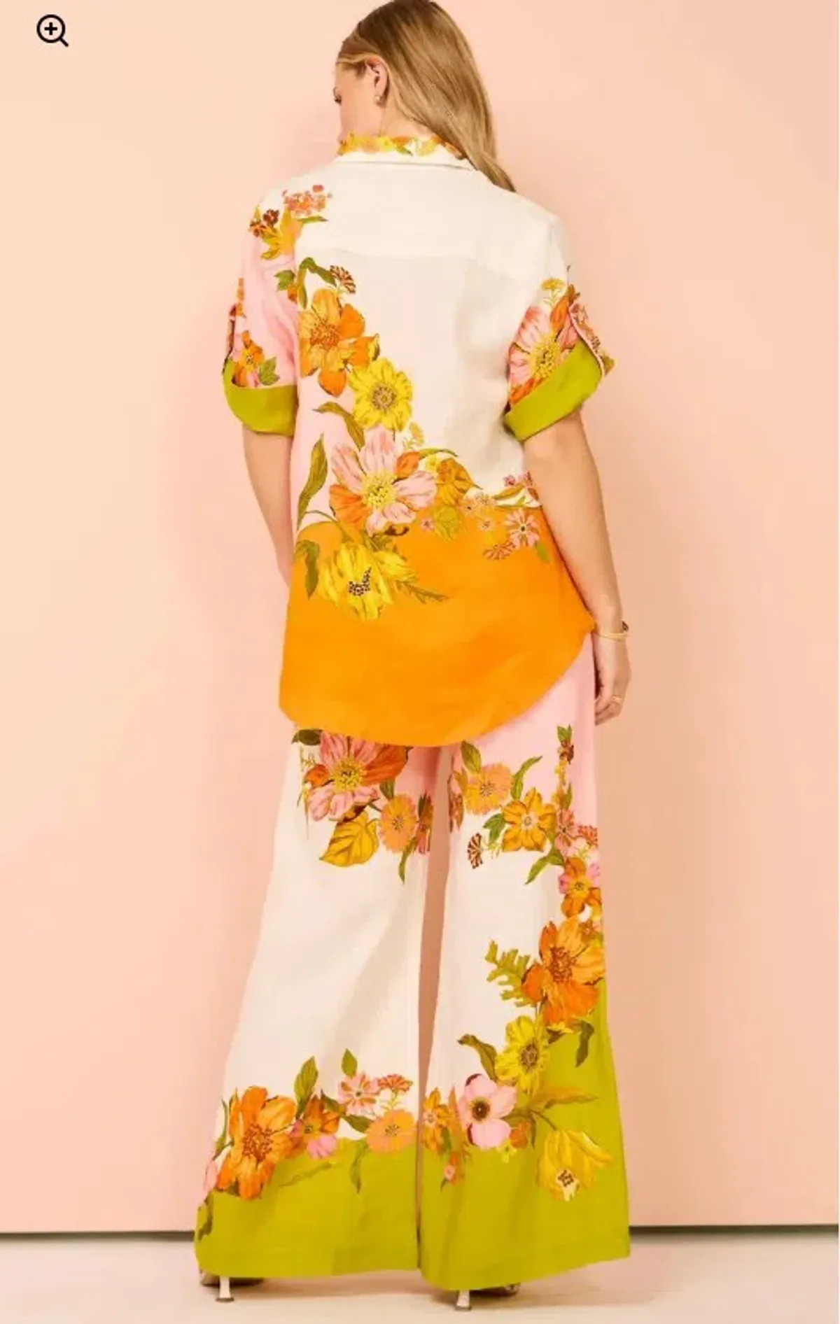 Alemais Silas Shirt and Pants Set Pink Yellow Floral Size 8 - Image 2