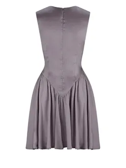 She Societe Paris Grey Ballerina Dress Size 6 for rent on The Volte - image 5