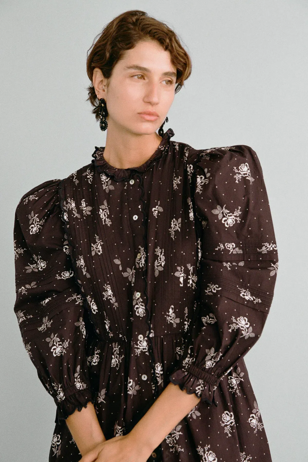 Lovaan Kitty Dress Cotton Vintage Rose Size 10  - Image 3