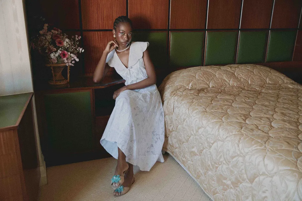 Lovaan Rhia Dress White Size 14 - Image 4