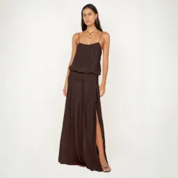 Bec + Bridge Camille Blouson Dress in Dark Chocolate Size 8 for rent on The Volte - image 1