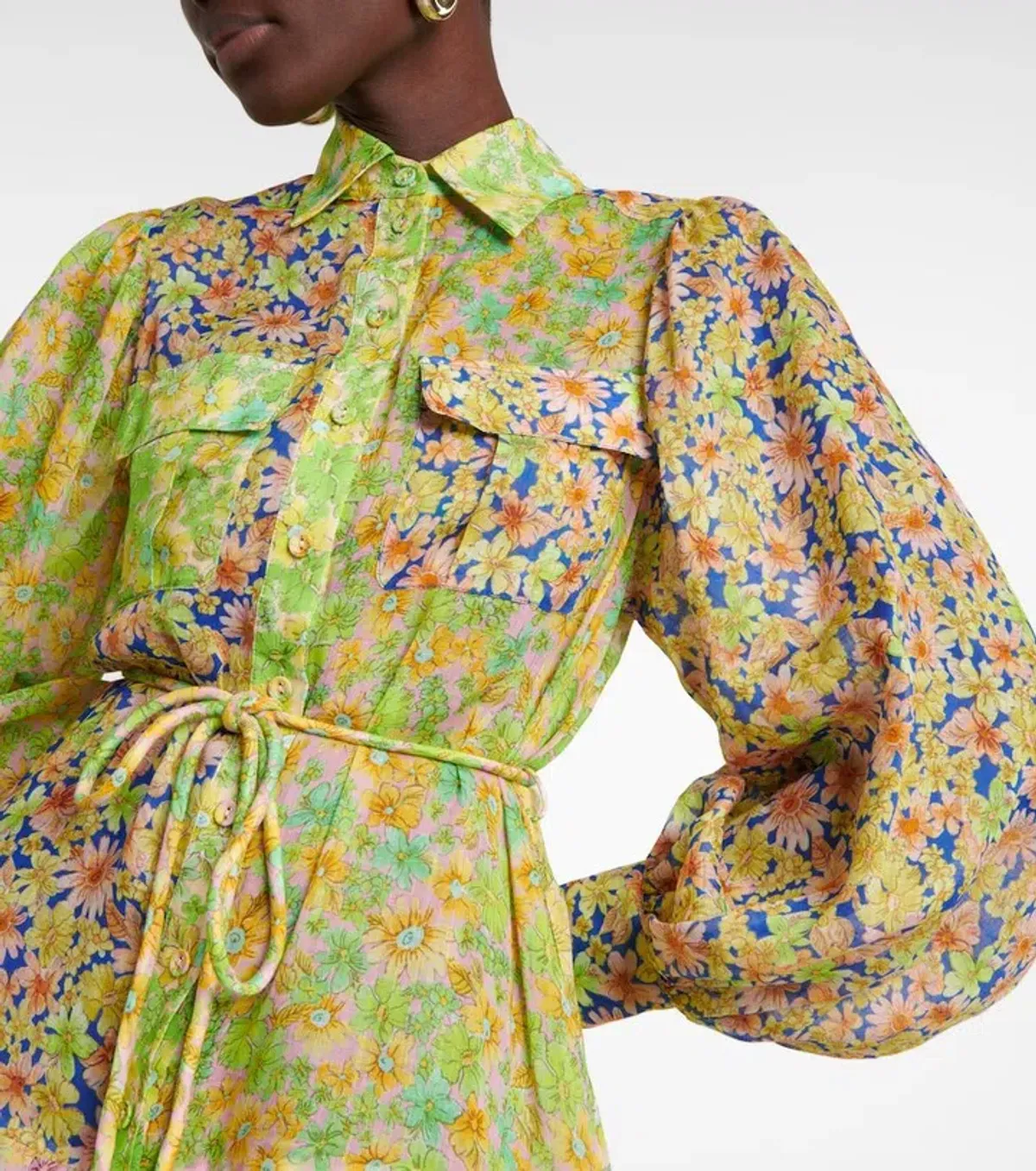 Alemais Daisy Patchwork Long Sleeve Shirt Dress Size XL AU 14/US 10 - Image 6