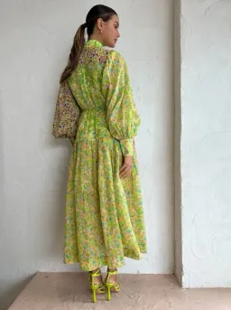 Alemais Daisy Patchwork Long Sleeve Shirt Dress Size XL AU 14/US 10 for rent on The Volte - image 3