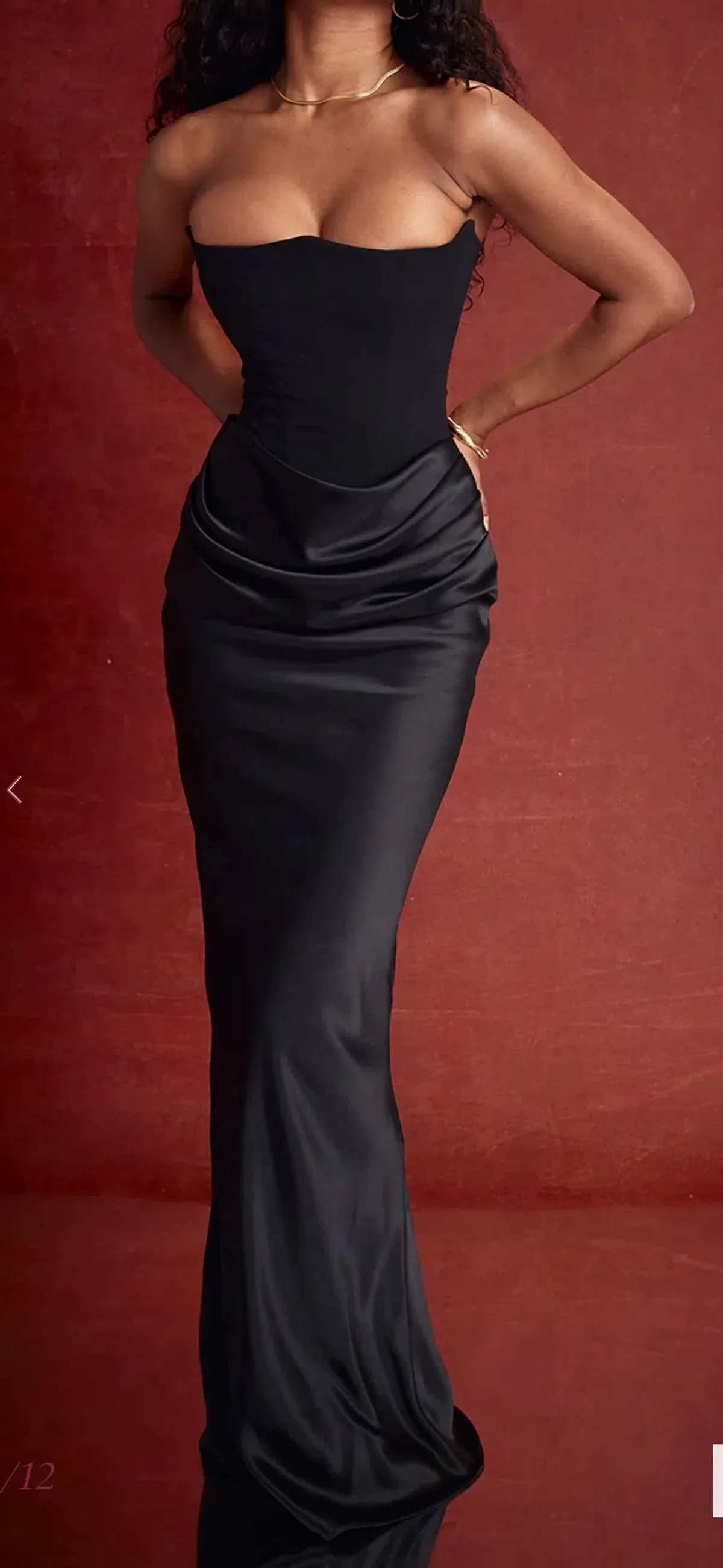 House of CB Persephone Black Strapless Corset Dress Size Medium (Fits Small, Aus size 8) - Image 1